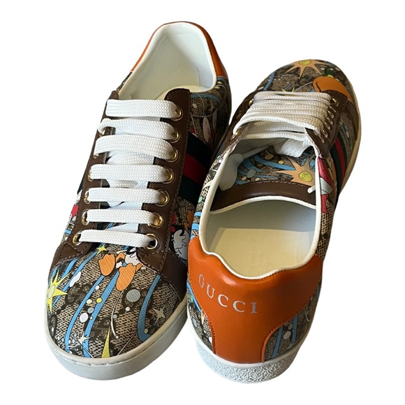 RARE Gucci Ace x Disney Huey Dewey Louie GG Logo Sneaker Shoes in Size 35 - Picture 2 of 16